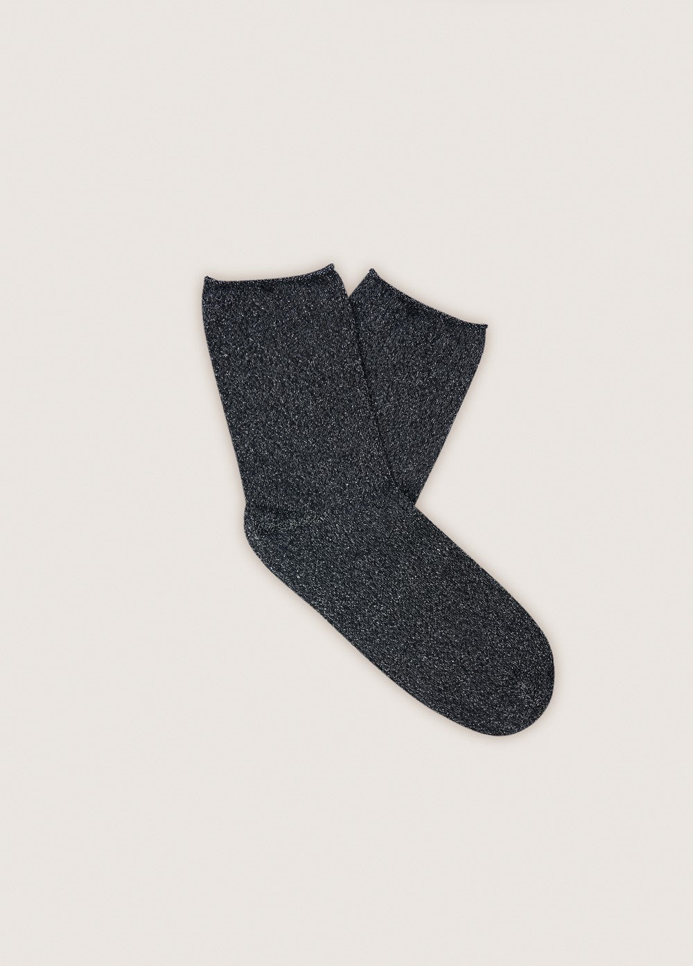 Lurex Woman Socks Dark Grey